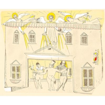 山本容子 銅版画 「ma ma co.」大判 初期の代表作品 額はおまけです