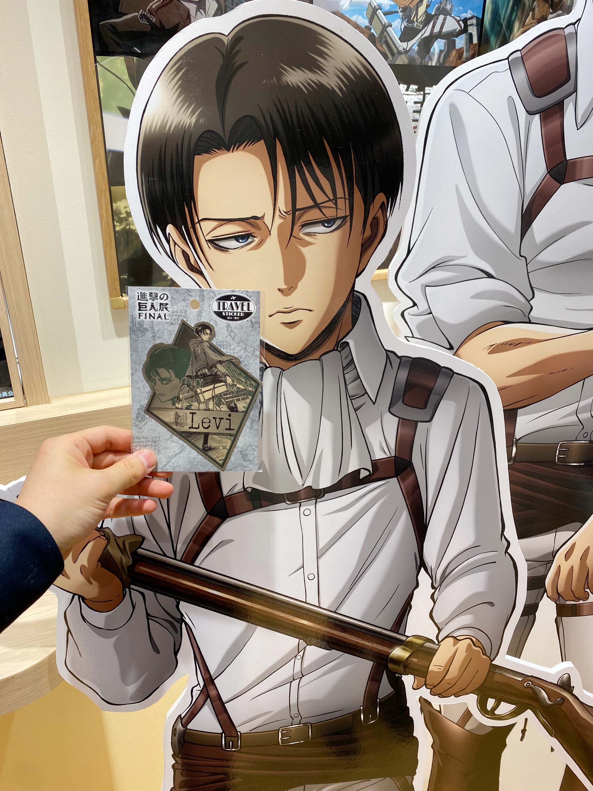 進撃の巨人 キャラウムカフェ リヴァイ 等身大パネル パネル 受注生産