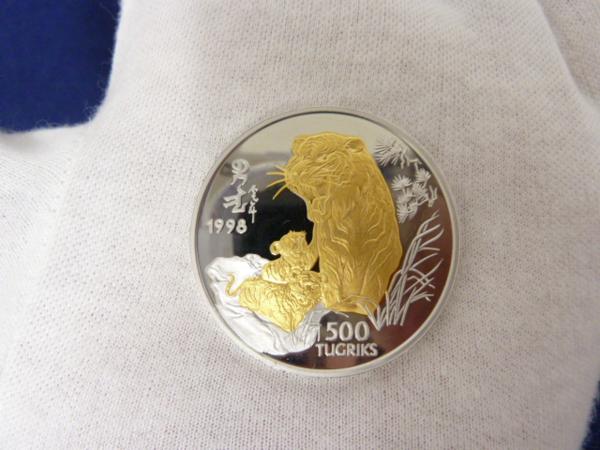 1999年 モンゴル 500トゥグルグ 銀貨 1oz 純銀 .999 干支うさぎ 1999年
