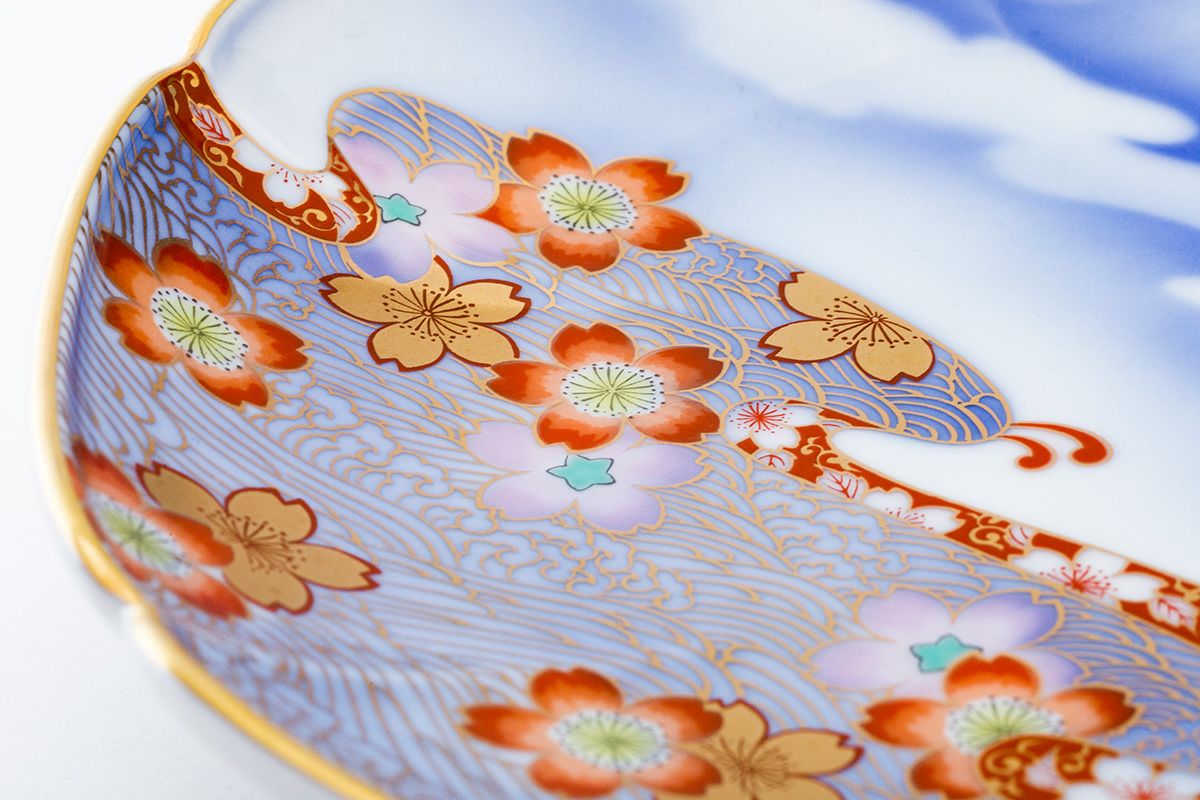 深川製磁桜富士取り皿⑤ 深川製磁桜富士取り皿⑤ 深川製磁桜富士取り皿