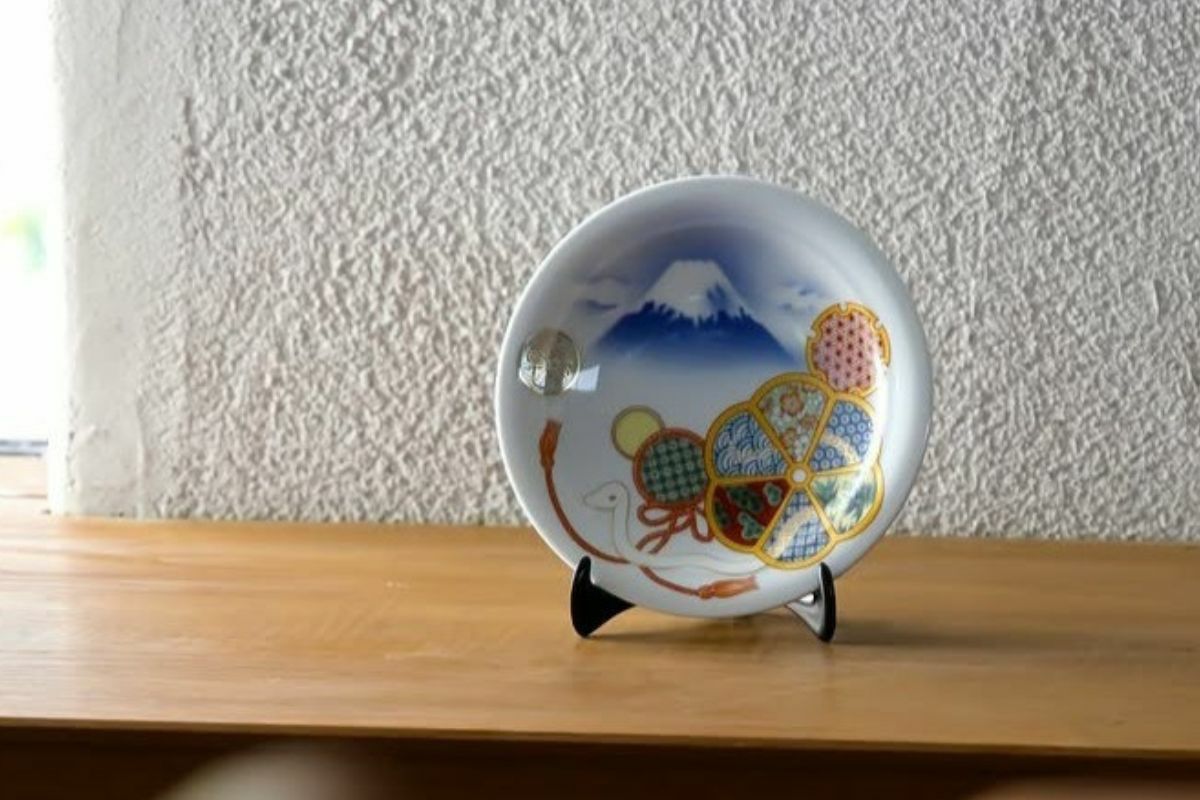 2520 深川製磁 スノーローズ皿5客 方皿1客 2520 深川製磁 スノーローズ