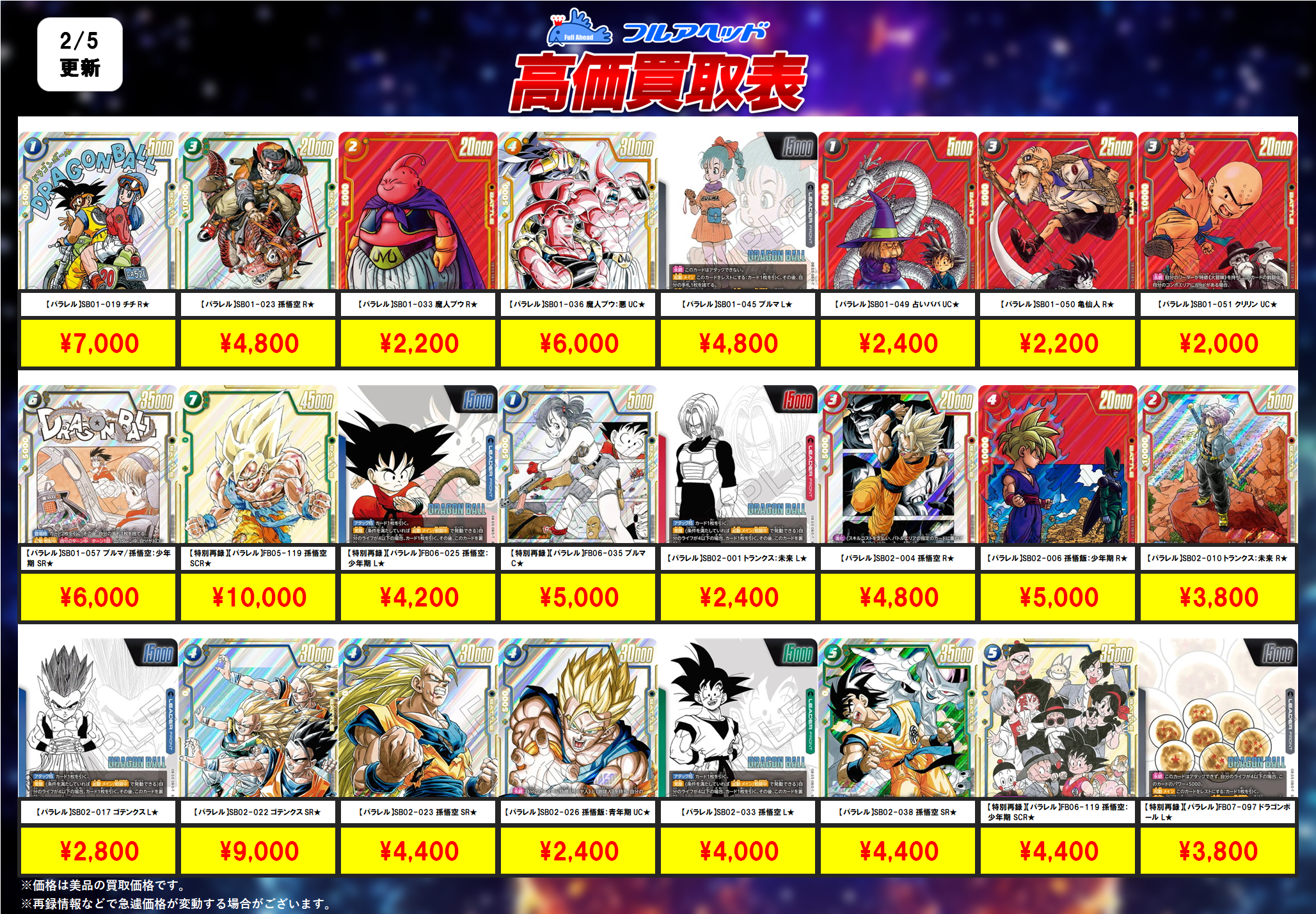 ドラゴンボールスーパーカードゲーム フュージョンワールド – 【フル