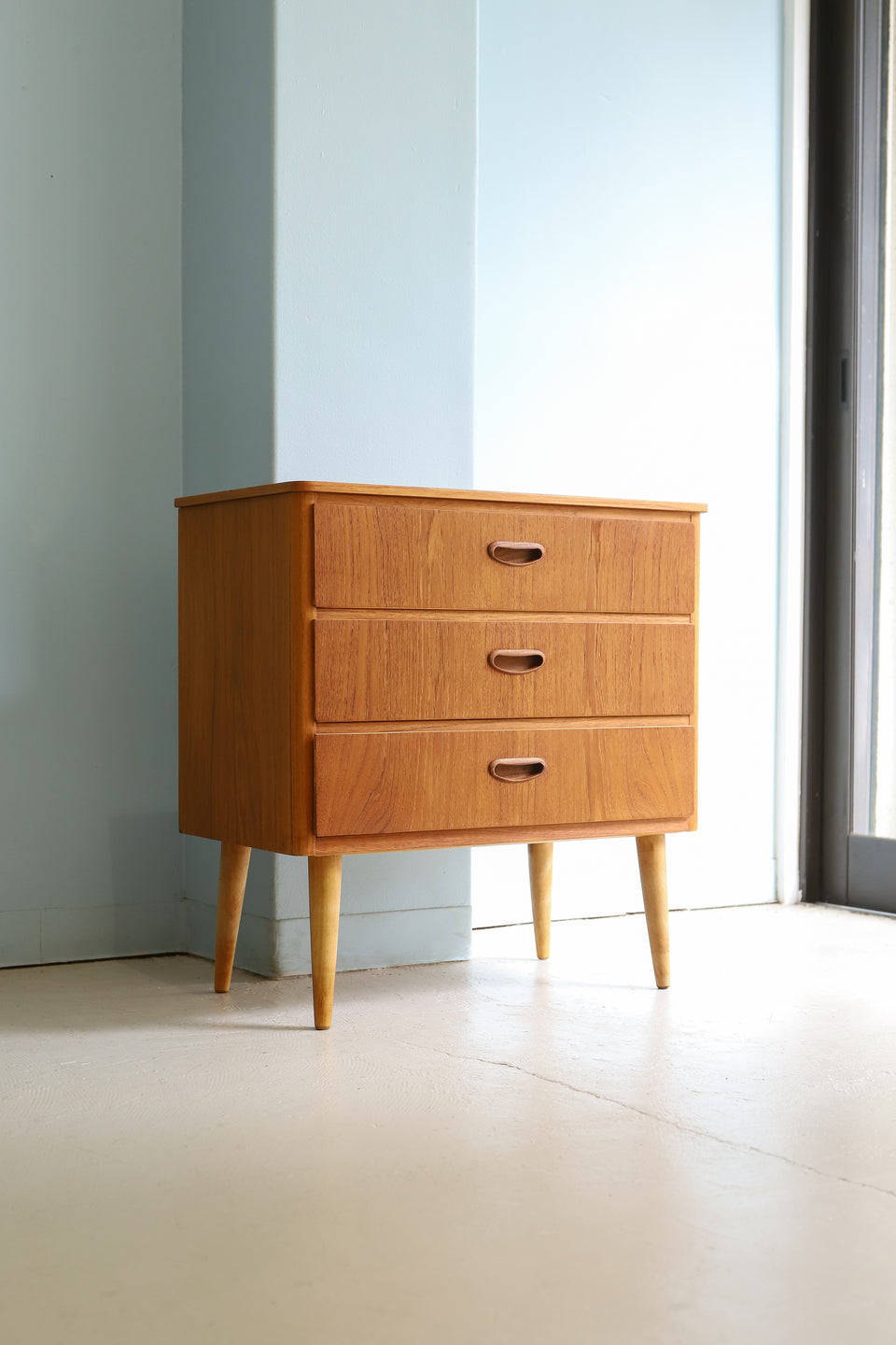 スウェーデン チーク材 三段チェスト 北欧家具 北欧ビンテージ 【公式