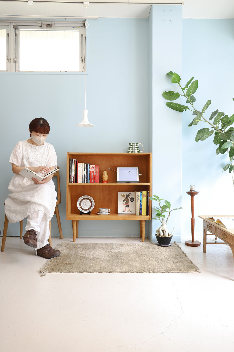 デンマークヴィンテージ ブックケース オーク材 本棚 北欧家具/Danish