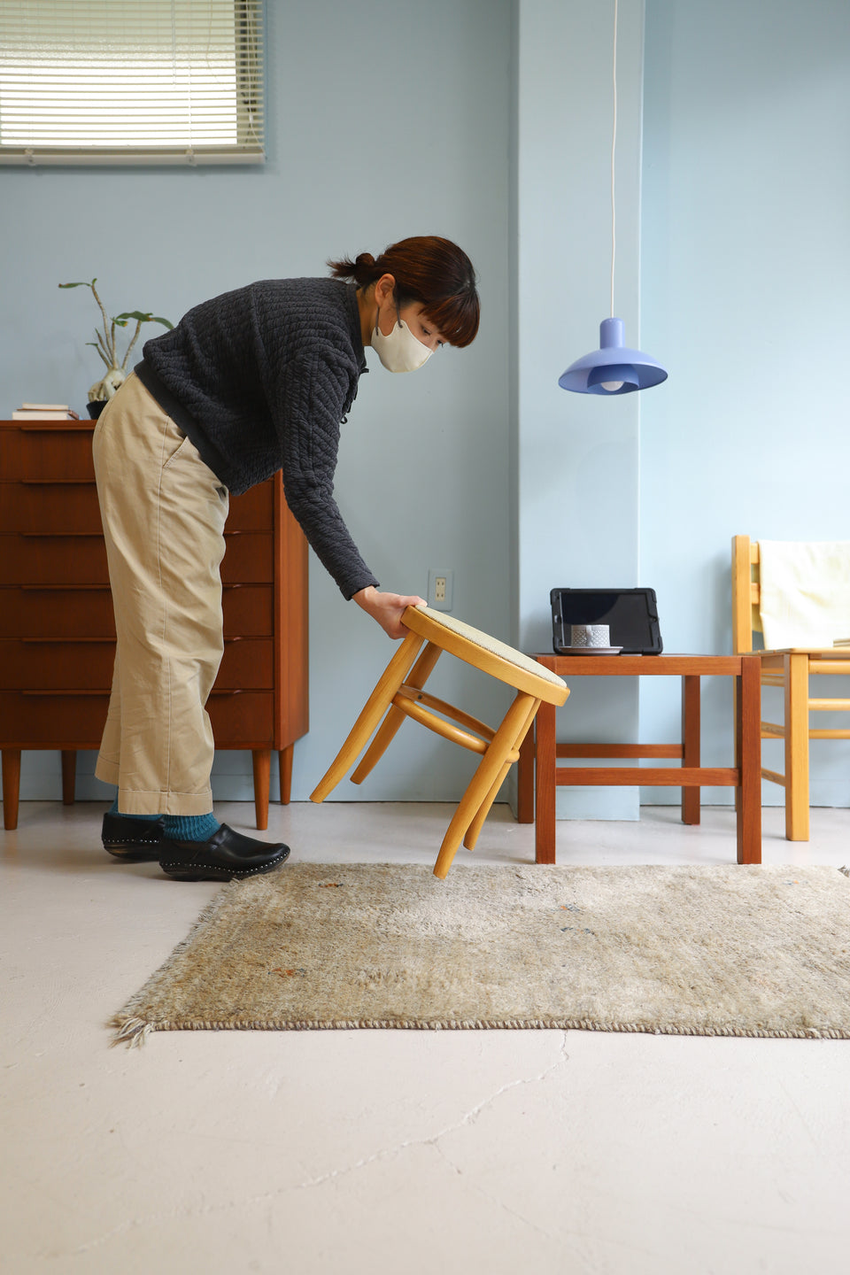 秋田木工 スツール 曲木 ブナ材 ナチュラル 椅子/Akita Mokko Bentwood